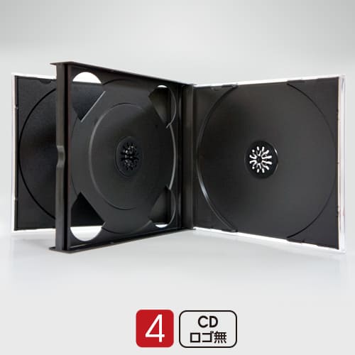 CD/DVDジュエルケース（4枚収納/黒）