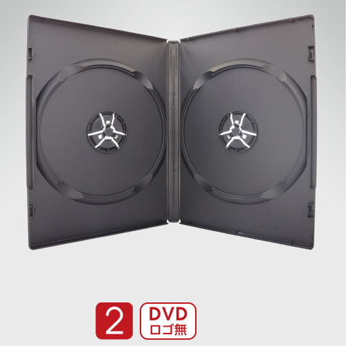 DVDトールケース14mm/2枚収納（黒）ロゴ無し