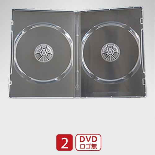 DVDトールケース14mm/2枚収納（透明）ロゴ無し