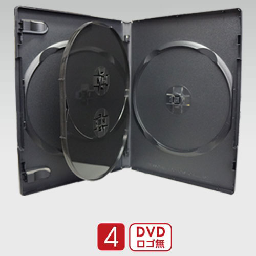 SS-021 / DVDトールケース4枚収納黒（はめ込みタイプ）