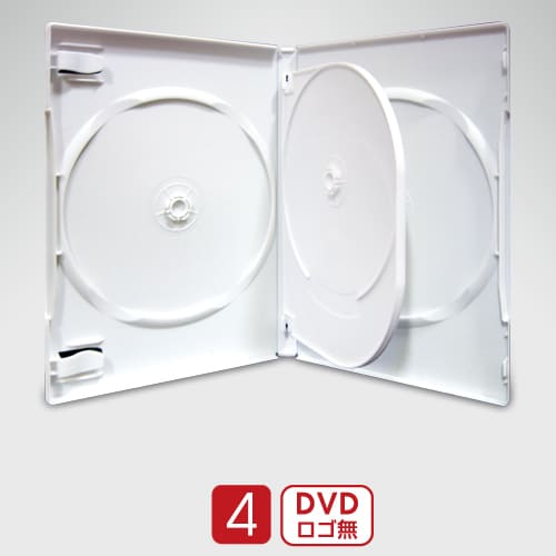 DVDトールケース4枚収納白（はめ込みタイプ）