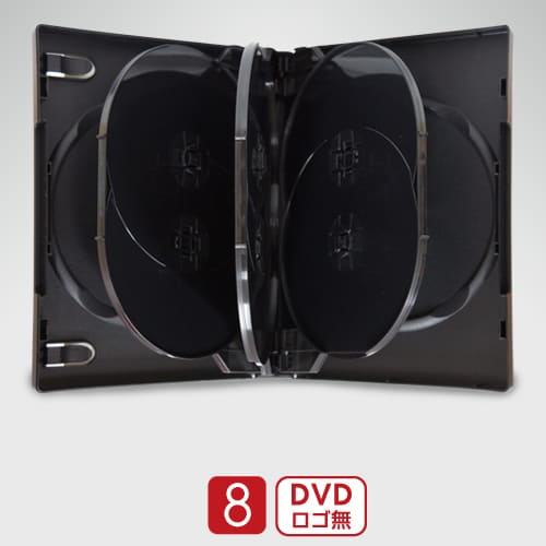 SS-013 / DVDトールケース8枚収納黒（プッシュタイプ）