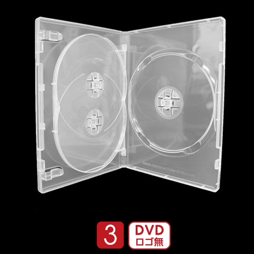 SS-020 / DVDトールケース3枚収納クリア（はめ込みタイプ）