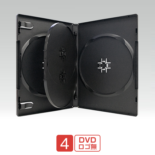 SS-063 / DVDトールケース3枚収納黒（はめ込みタイプ）