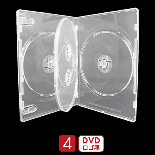 SS-023 / DVDトールケース4枚収納クリア（はめ込みタイプ）